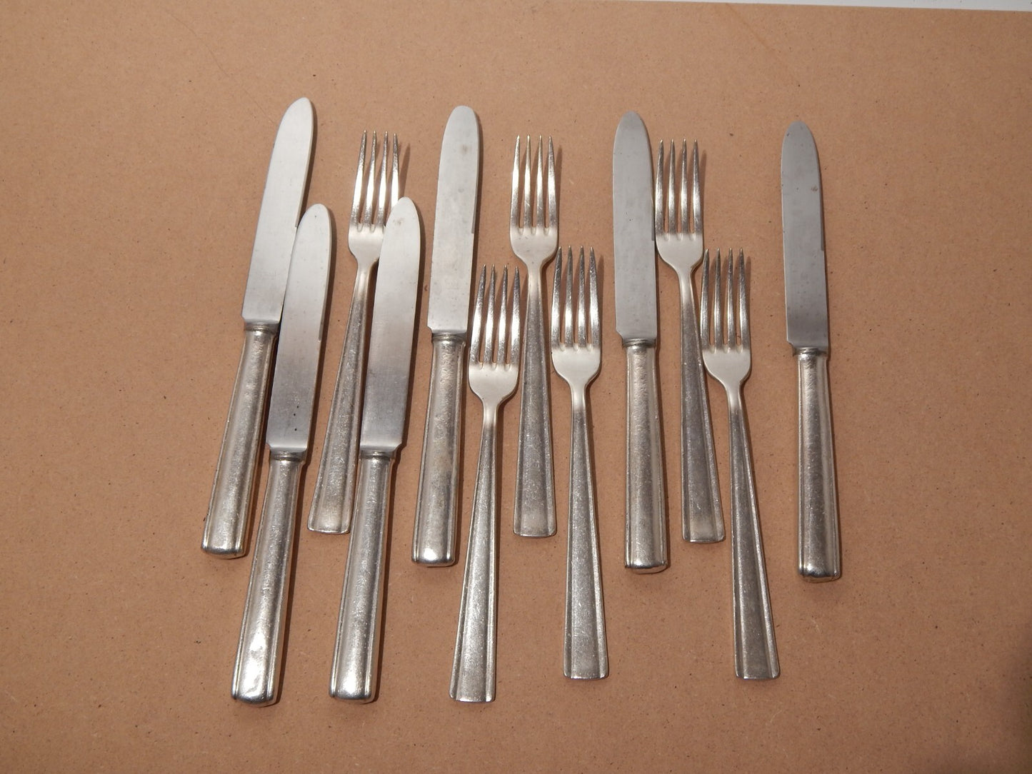 ANNI 50 ARTHUR KRUPP MILANO SET 12 POSATE ALPACCA ARGENTATE DESIGN GIO' PONTI