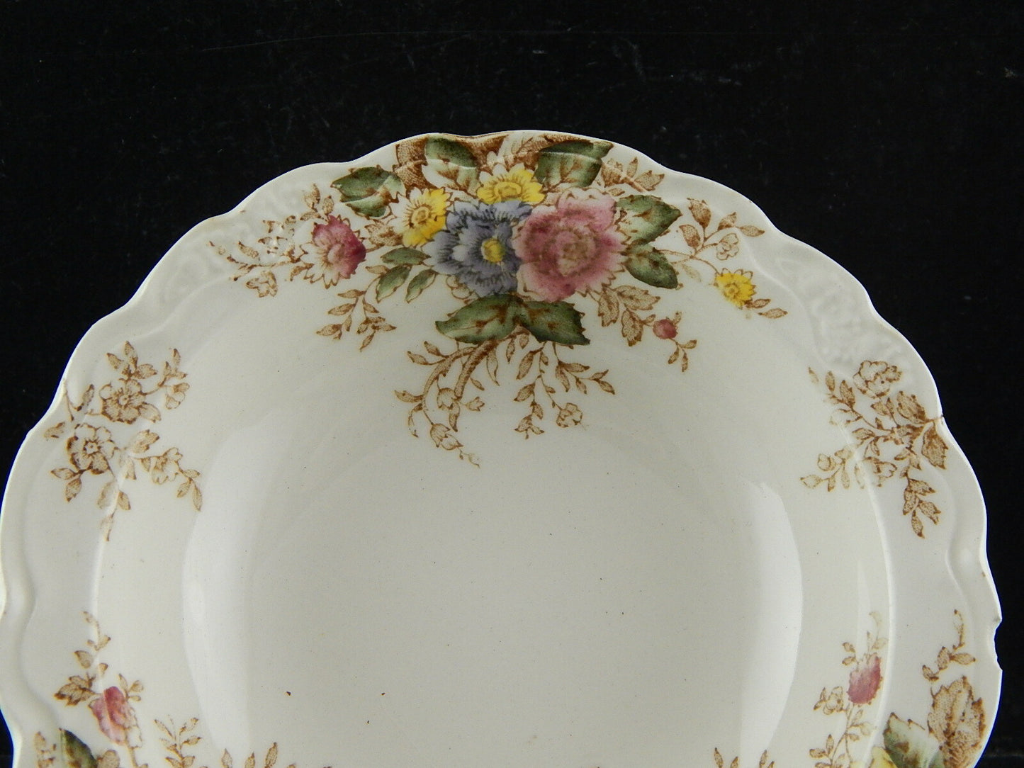 ANTICA CIOTOLA CROWN DUCAL RYDAL SEMI PORCELLANA DECORO FLOREALE POLICROMO