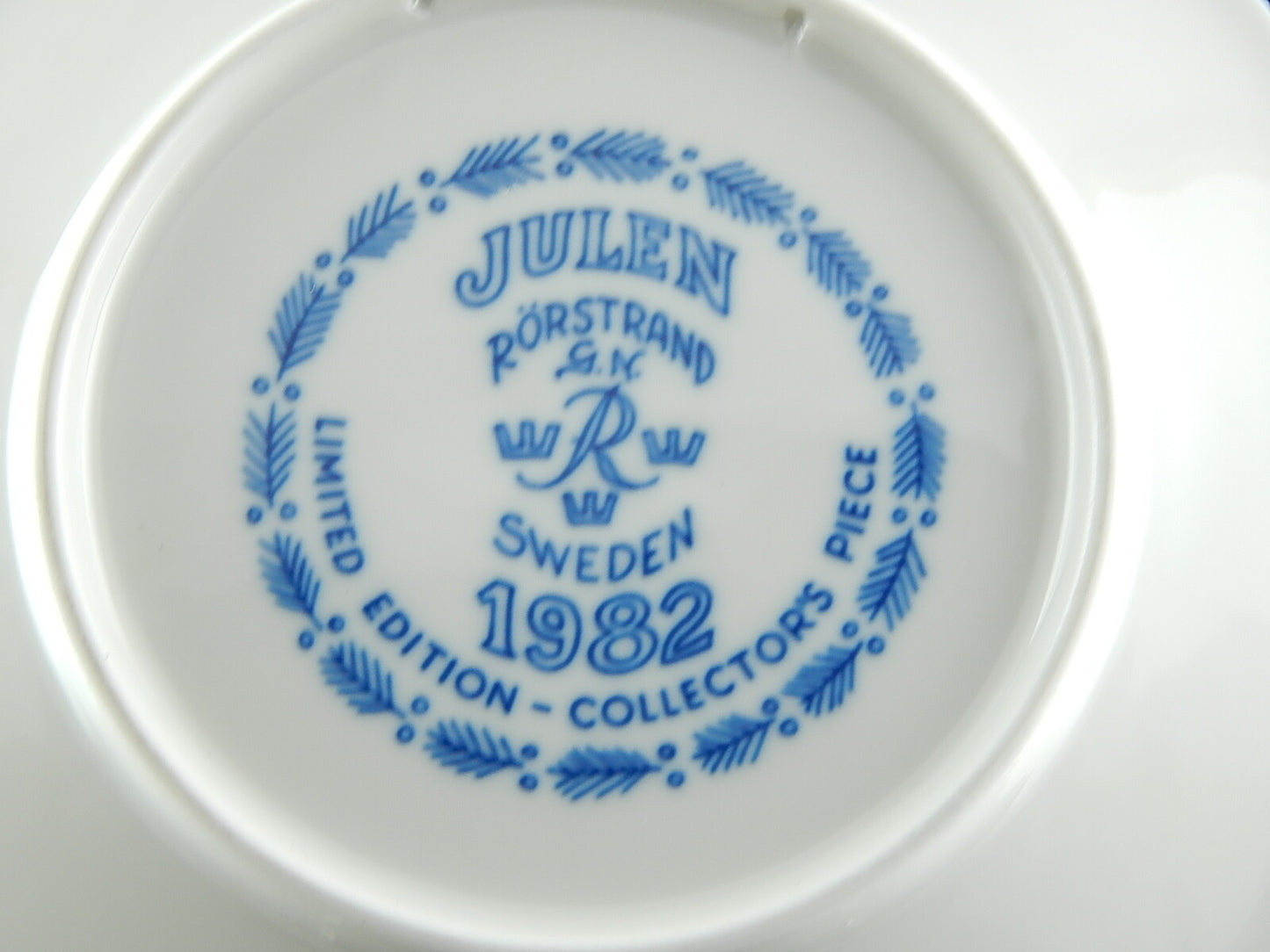 RORSTRAND PIATTO PORCELLANA NATALE 1982 PORCELAIN CHRISTMAS PLATE COLLEZIONE NEW