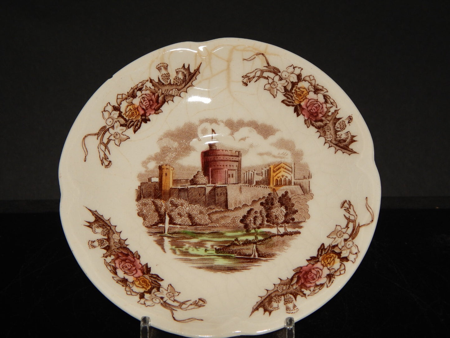 RETRO' TAZZINA CAFFE' PORCELLANA JOHNSON BROS ROYAL HOMES OF BRITAIN DIFETTI