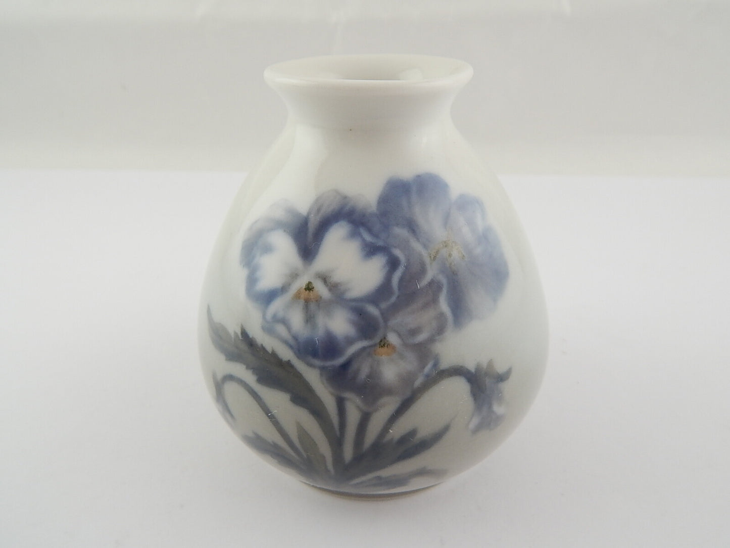 ANTICO MUSEO VASO PORCELLANA COPENHAGEN DAHL JENSEN VIOLA PENSIERO DIPINTO MANO