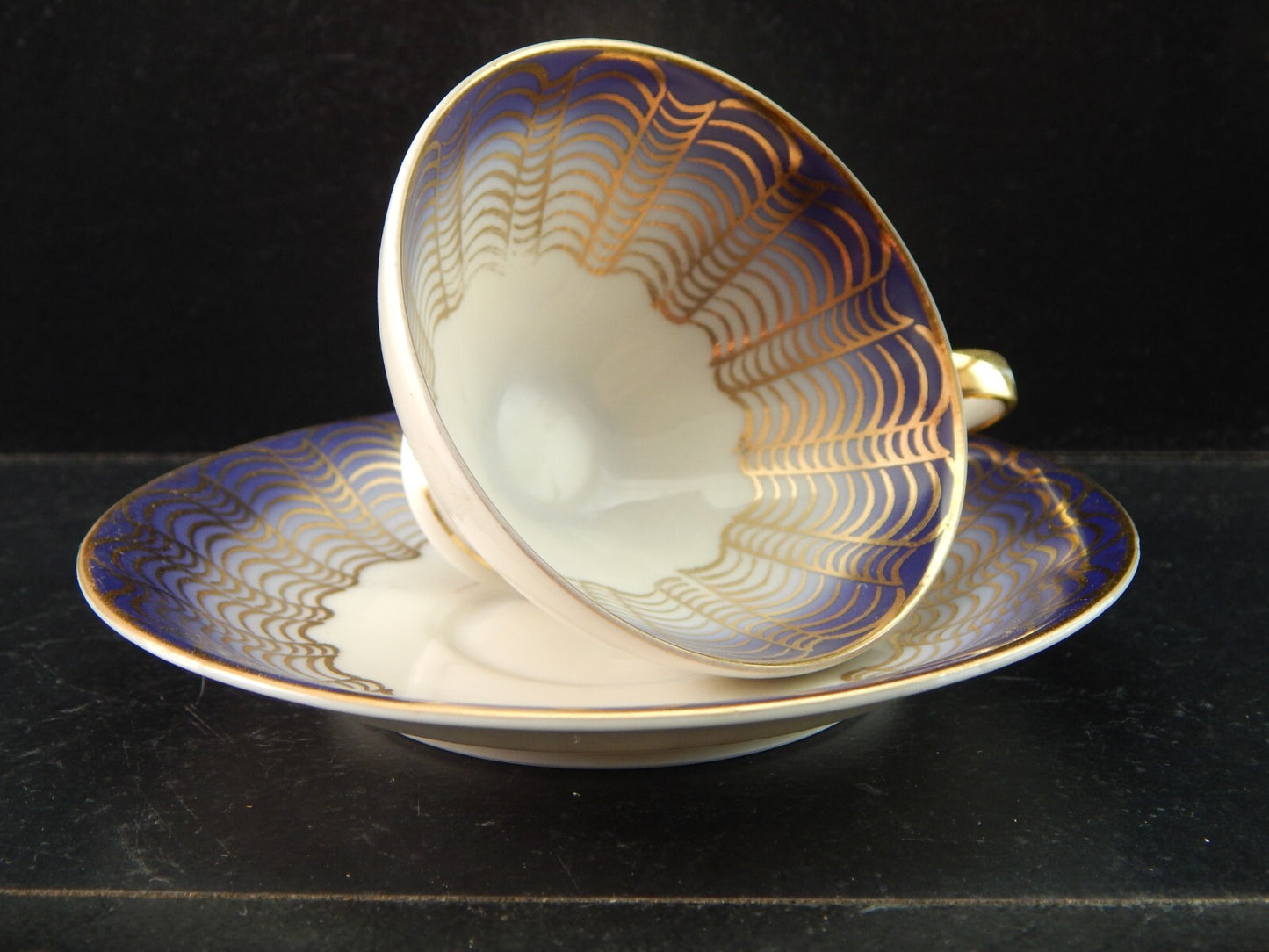 ANTICA ART DECO' TAZZINA CAFFE' PORCELLANA VOHENSTRAUSS BAVARIA JOHANN SELTMANN