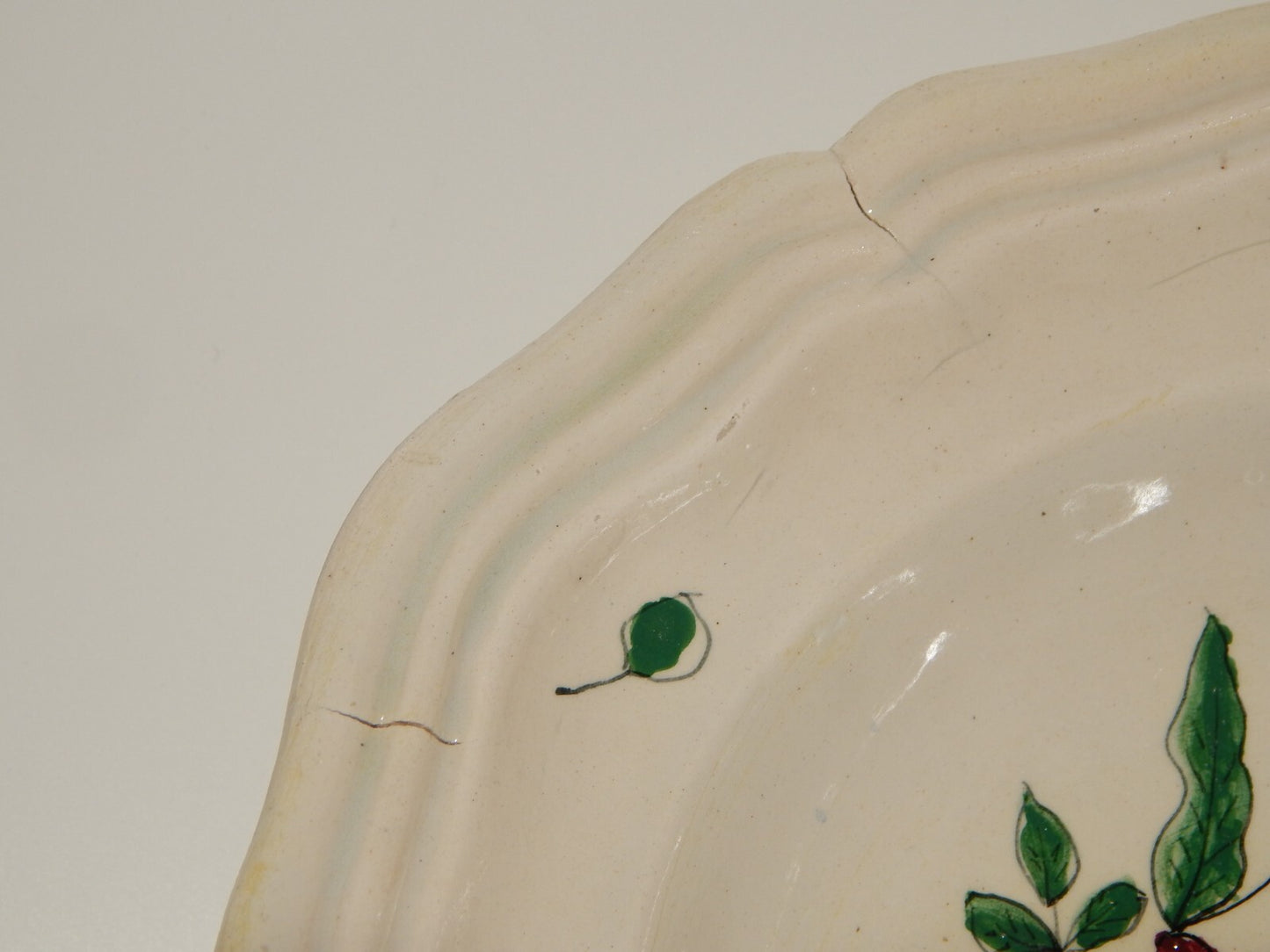 ANTICA RARA ALZATA FRUTTIERA MAIOLICA CERAMICA LODIGIANA VECCHIA LODI DIPINTA