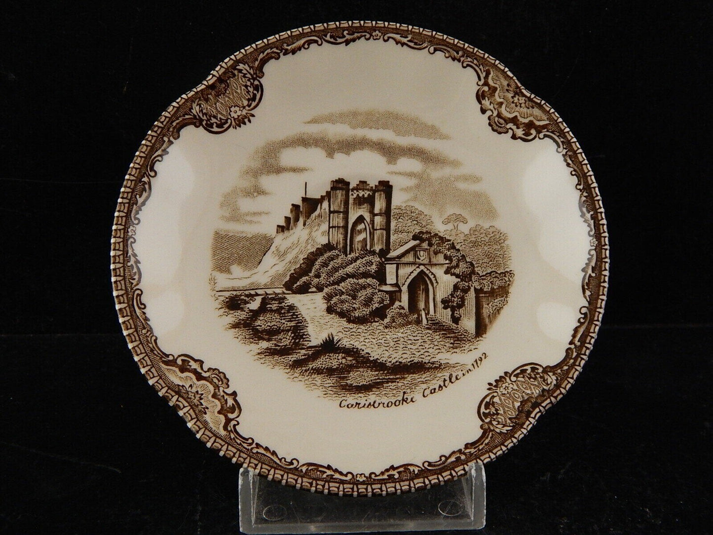 VINTAGE JOHNSON BROS OLD BRITAIN CASTLE TAZZINA CAFFE SEMI-PORCELLANA MARRONE