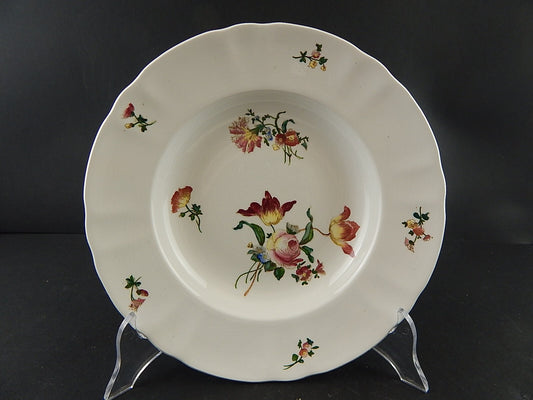 ANTICO 1800 RARISSIMO PIATTO FONDO CERAMICA RICHARD MILANO DECORO DRESDEN A132