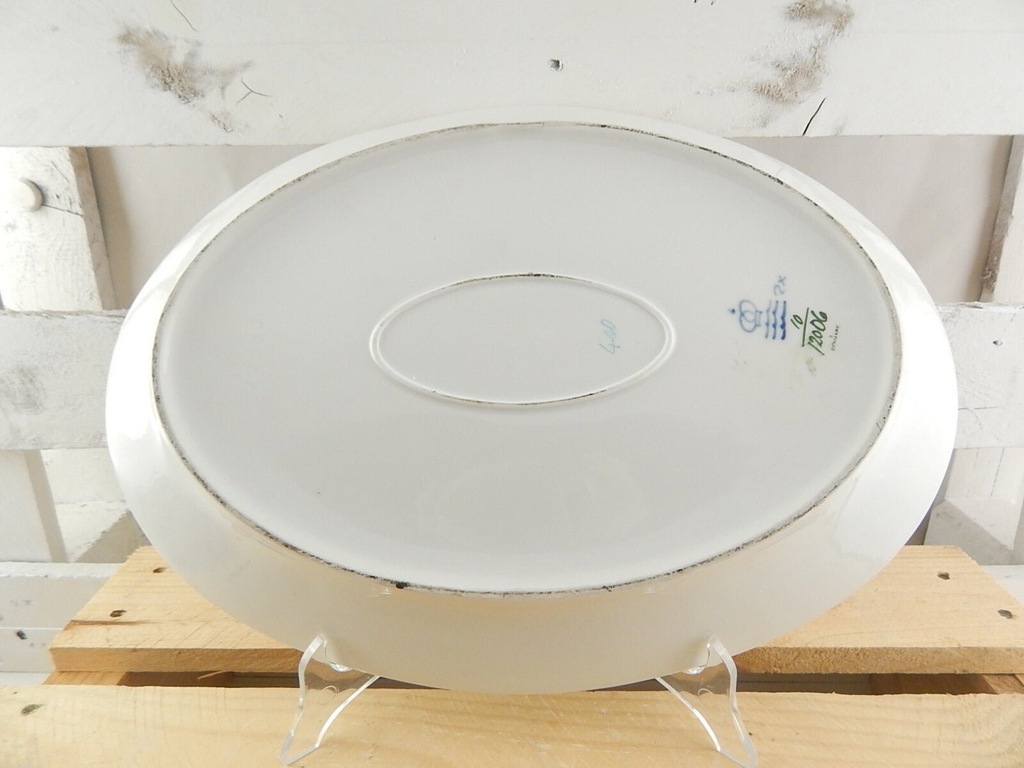 VINTAGE ROYAL COPENHAGEN PORCELLANA JULIANE MARIE VASSOIO TRAY BLUE FLOWER