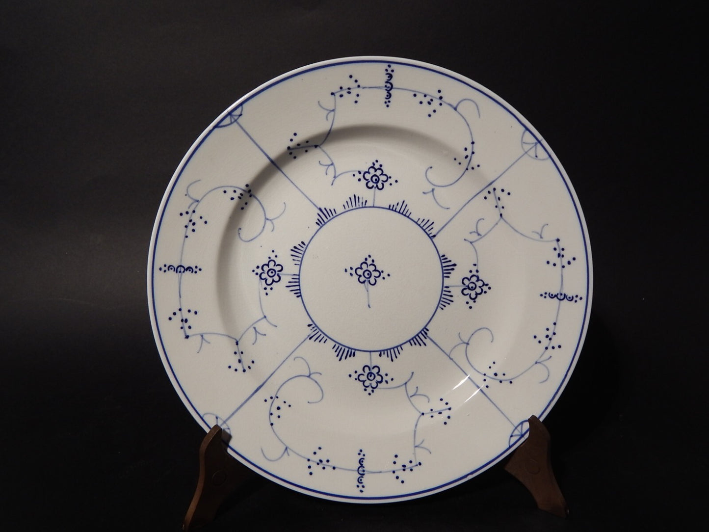 ANTICO FINE '800 PIATTO PIANO PORCELLANA VILLEROY&BOCH DRESDEN SAXONY