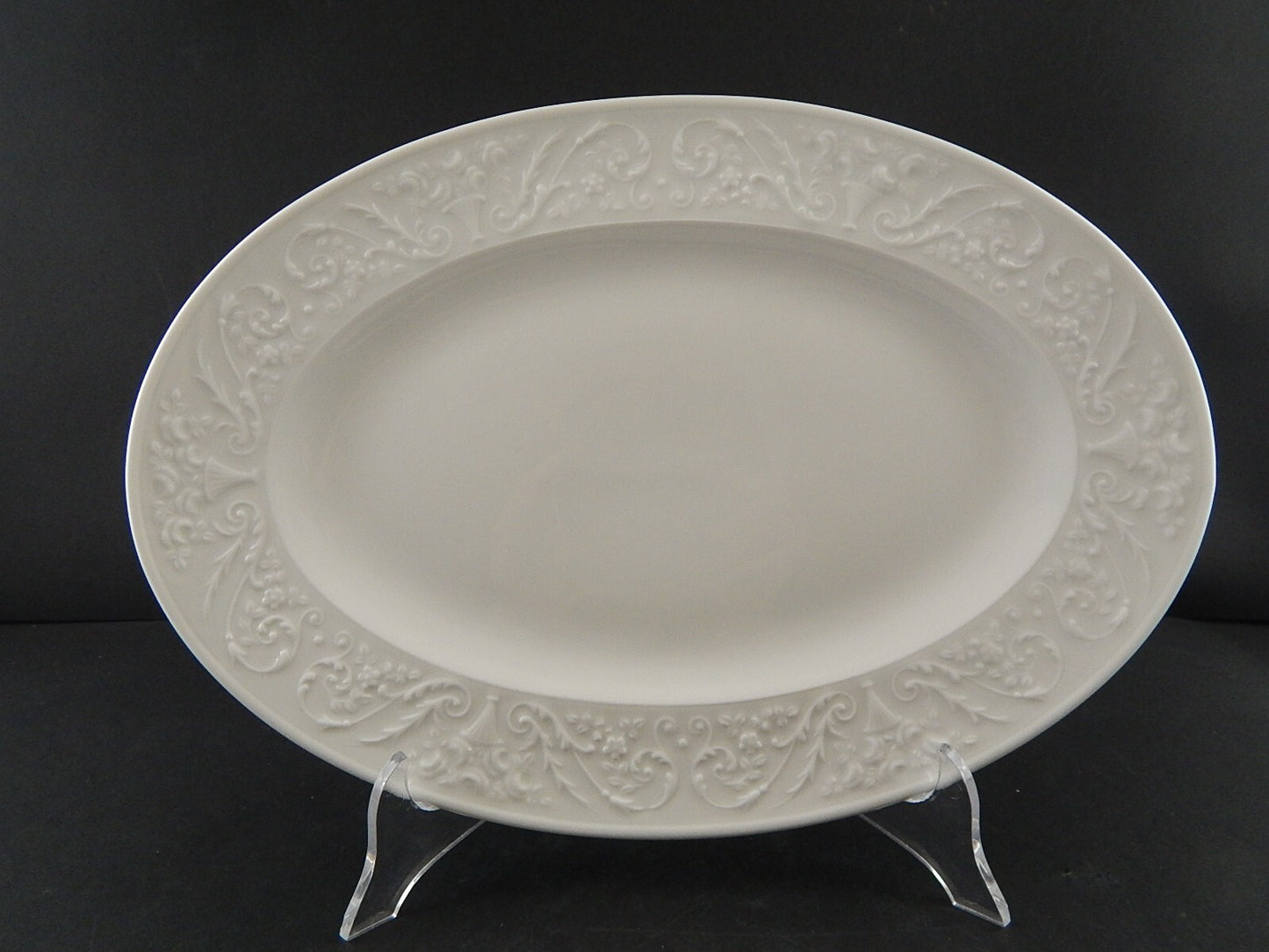 VASSOIO PIATTO OVALE LIMOGES RAYNAUD PORCELLANA BIANCA MODELLO WASHINGTON