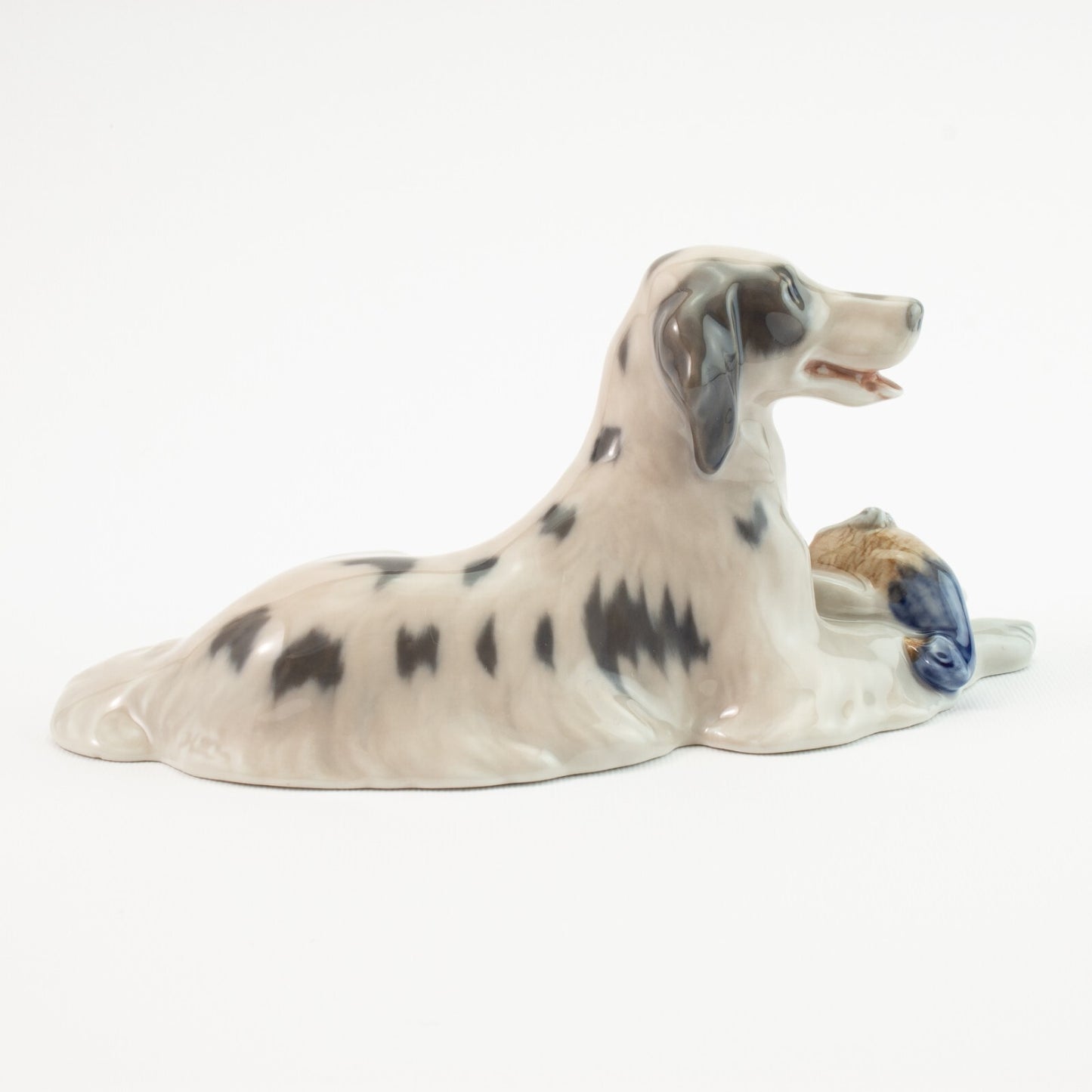 STATUINA PORCELLANA ROYAL COPENHAGEN "Setter con Fagiano" 1533 ORIGINALE 8x17x7