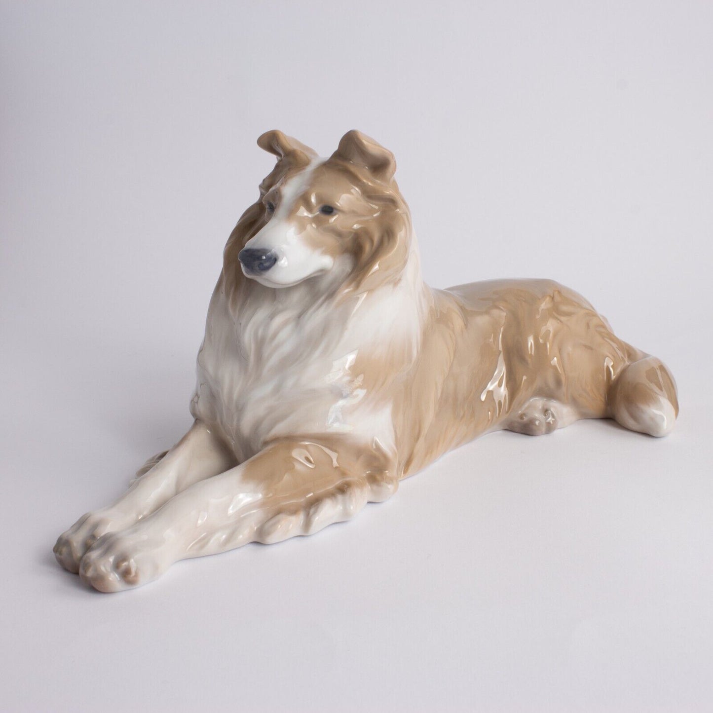 STATUINA GRANDE PORCELLANA ROYAL COPENHAGEN "Collie" 1701 ORIGINALE HANDMADE