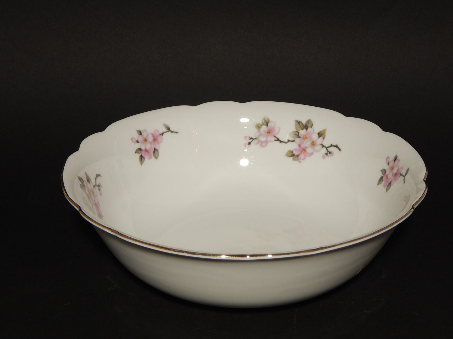 VINTAGE INSALATIERA PORCELLANA SELTMANN WEIDEN BAVARIA FIORI DI PESCO INKA