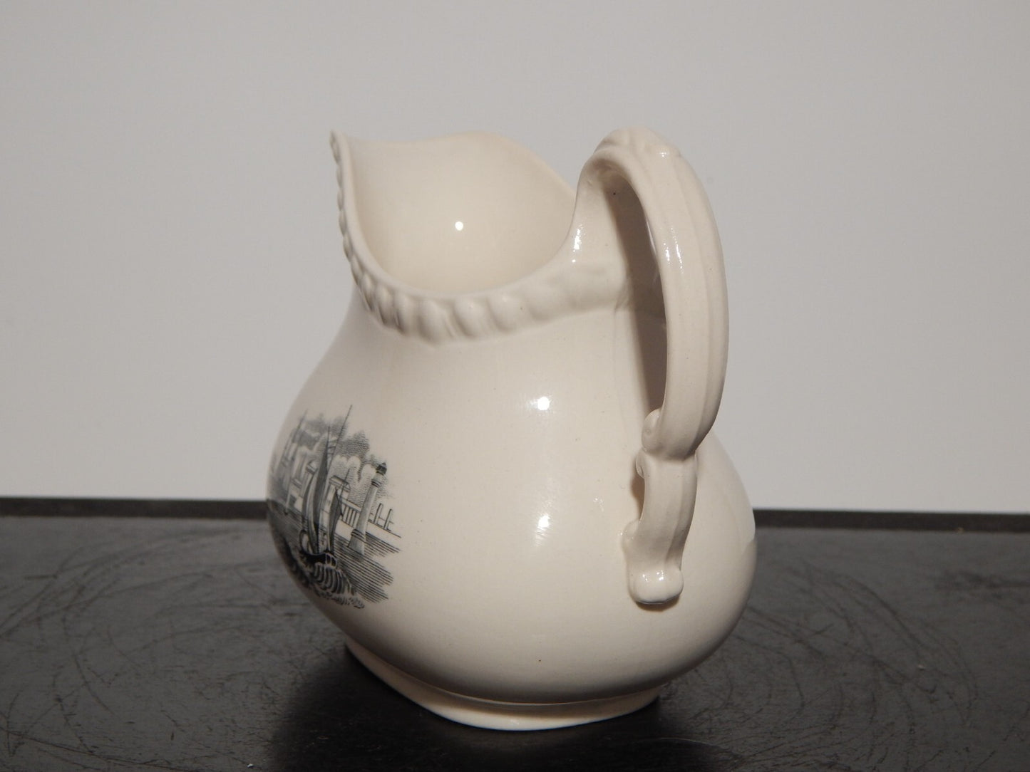 ANTICA LATTIERA BRICCO INGLESE SEMI PORCELLANA COPELAND SPODE PAESAGGIO MARINO