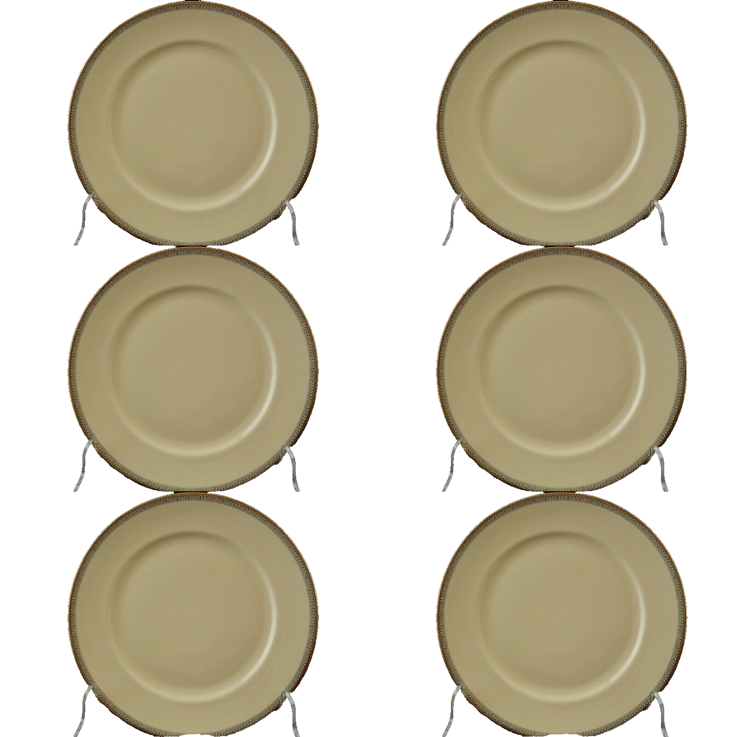 VINTAGE SERVIZIO 6 PIATTI PIANI PORCELLANA IMPERO VOHENSTRAUSS BAVARIA SELTMANN