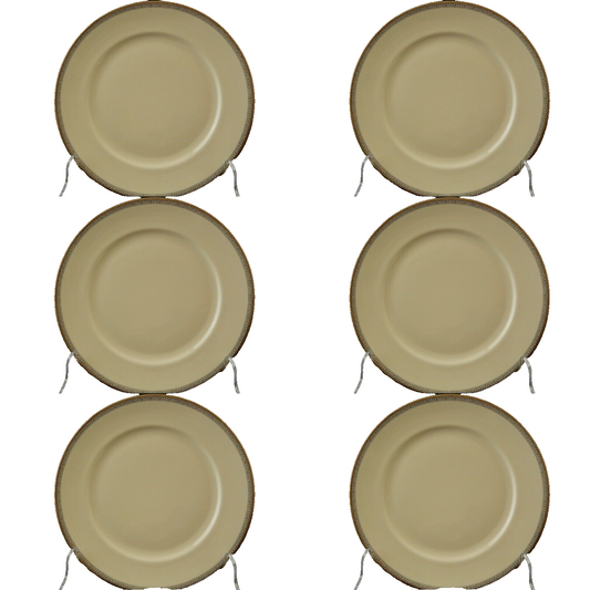 VINTAGE SERVIZIO 6 PIATTI PIANI PORCELLANA IMPERO VOHENSTRAUSS BAVARIA SELTMANN