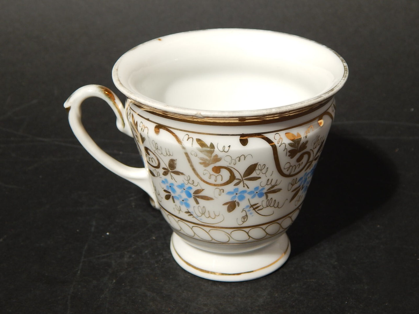 ANTICA TAZZA IMPERO PORCELLANA VECCHIO PARIGI DIPINTA PRIMO 800 ORO ZECCHINO