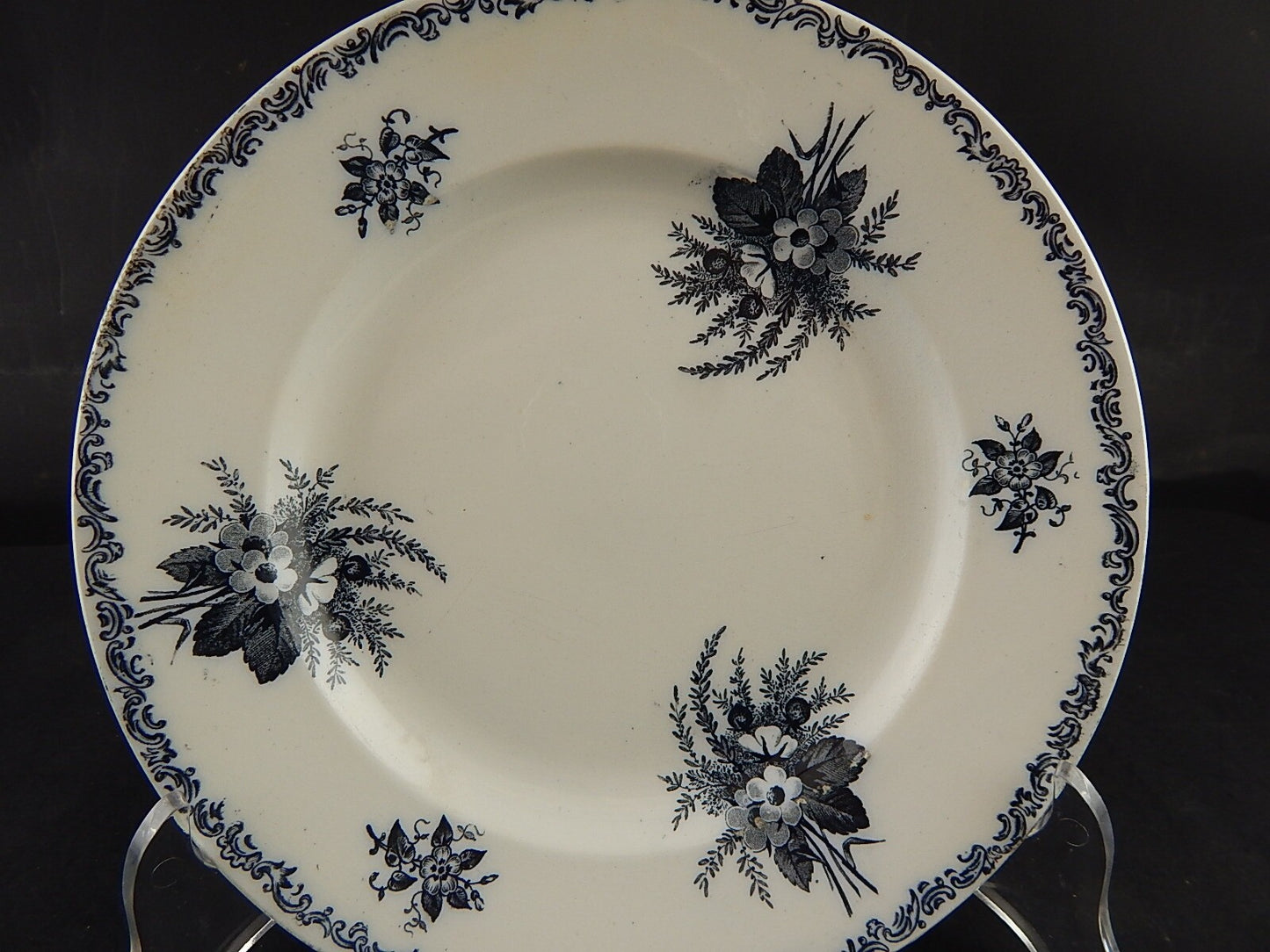 ANTICO ART NOUVEAU PIATTO PORCELLANA VILLEROY&BOCH FINE 1800 DECORO BOUQUET