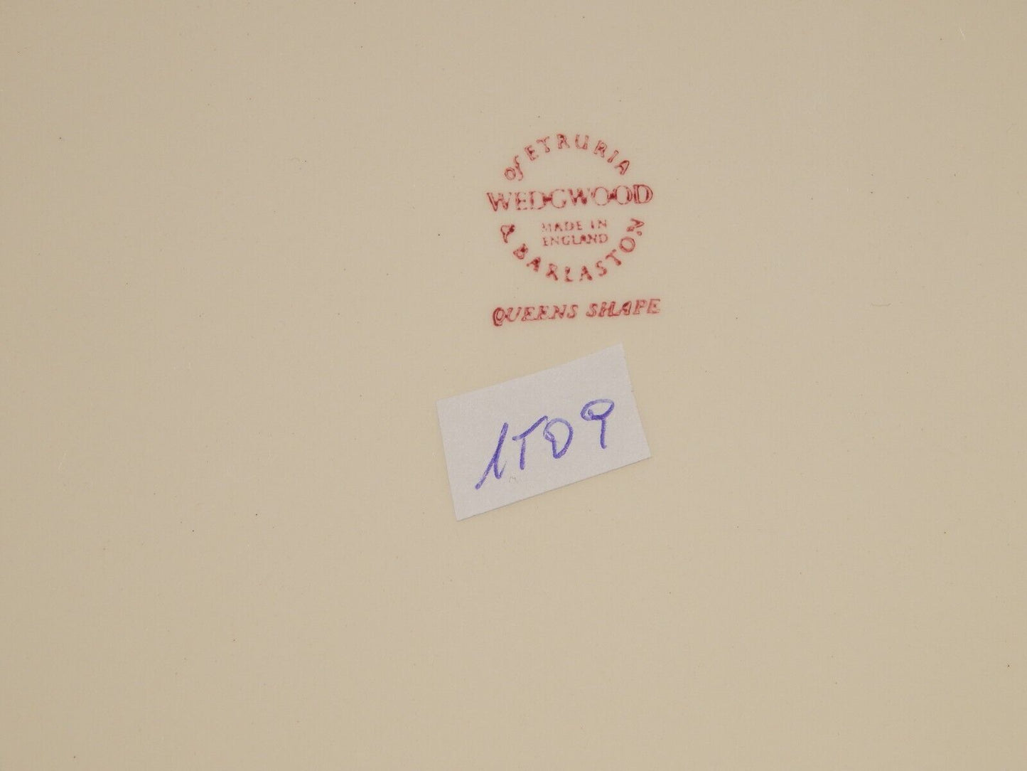 VINTAGE CERAMICA WEDGWOOD ETRURIA BARLASTON QUEENS SHAPE VASSOIO ROTONDO