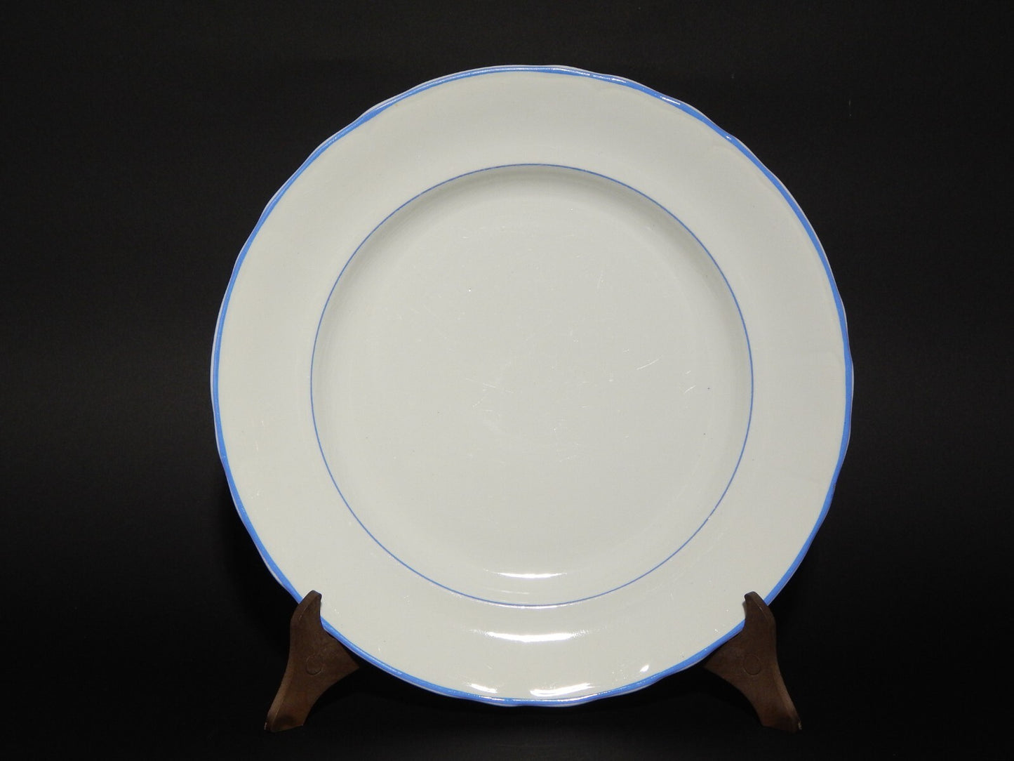 ANTICO RARO SERVIZIO PIATTI CERAMICA BIANCA PROFILO BLU RICHARD MILANO PRIMO 900