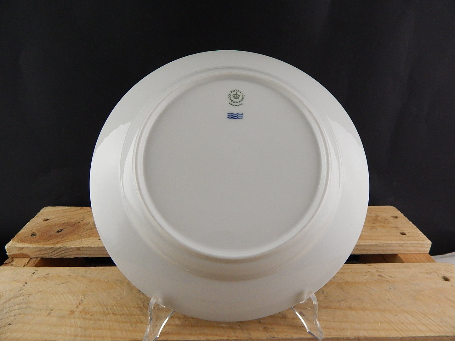 ROYAL COPENHAGEN WHITE FLUTED HALF LACE PLATE PIATTO PORCELLANA BIANCA CM 25