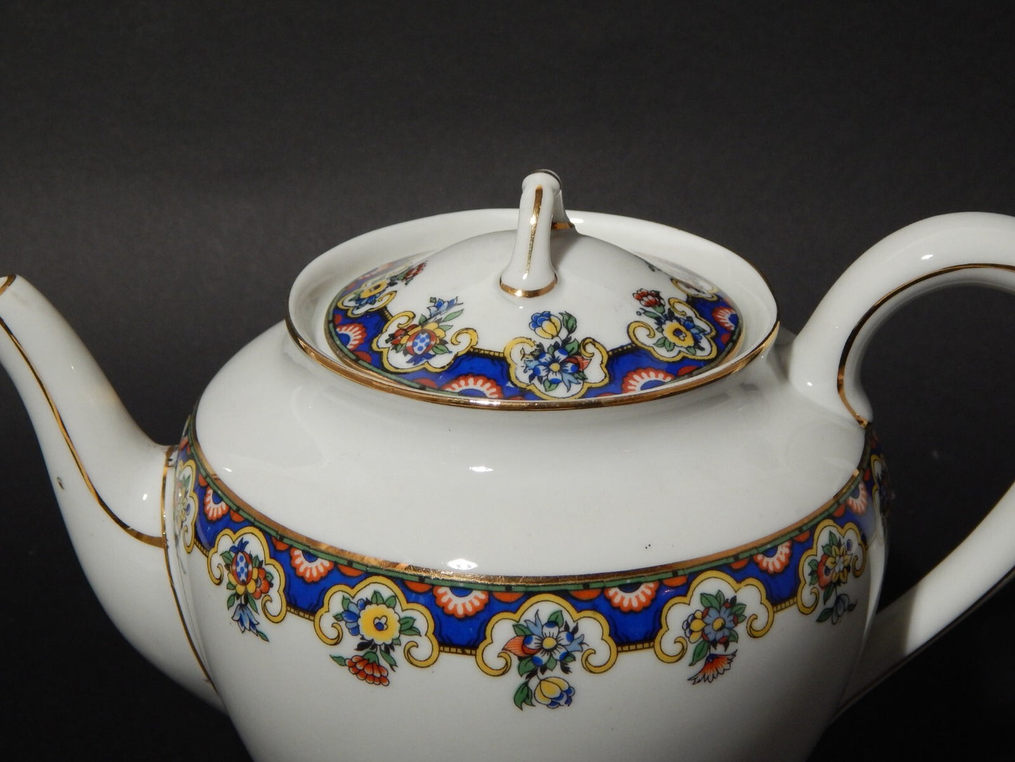 ANTICO SERVIZIO TE' PORCELLANA RICHARD GINORI CARTIGLIO PITTORIA DI DOCCIA