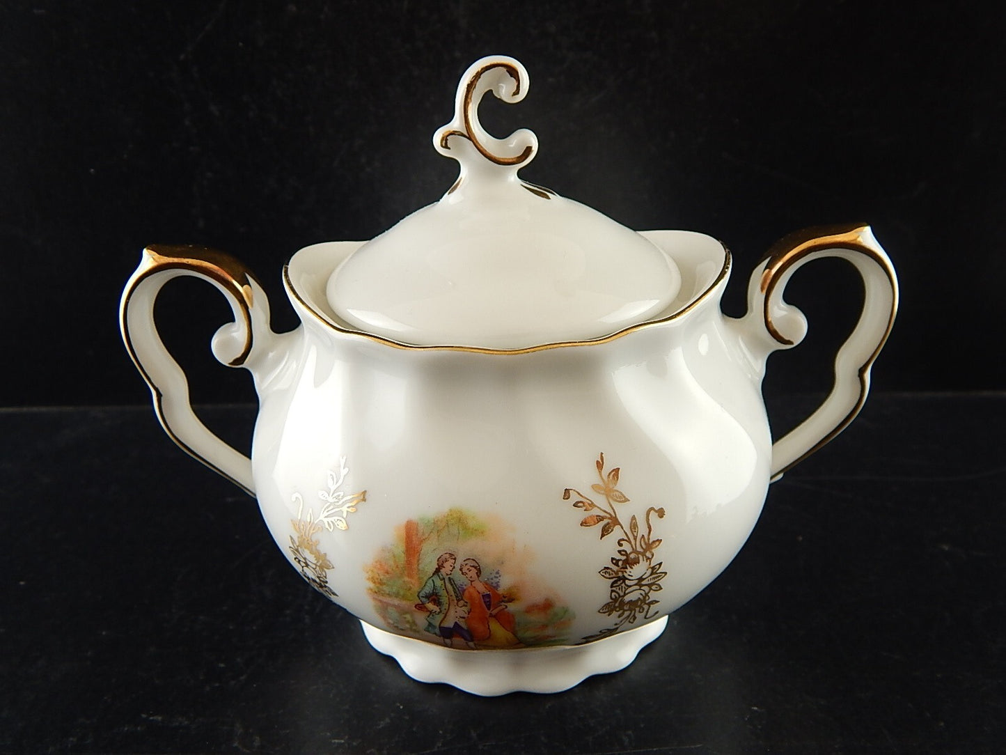 ANTICA ROCAILLE ZUCCHERIERA PORCELLANA RHEINPFALZ HARTPORZELLAN BAVARIA DIFETTO