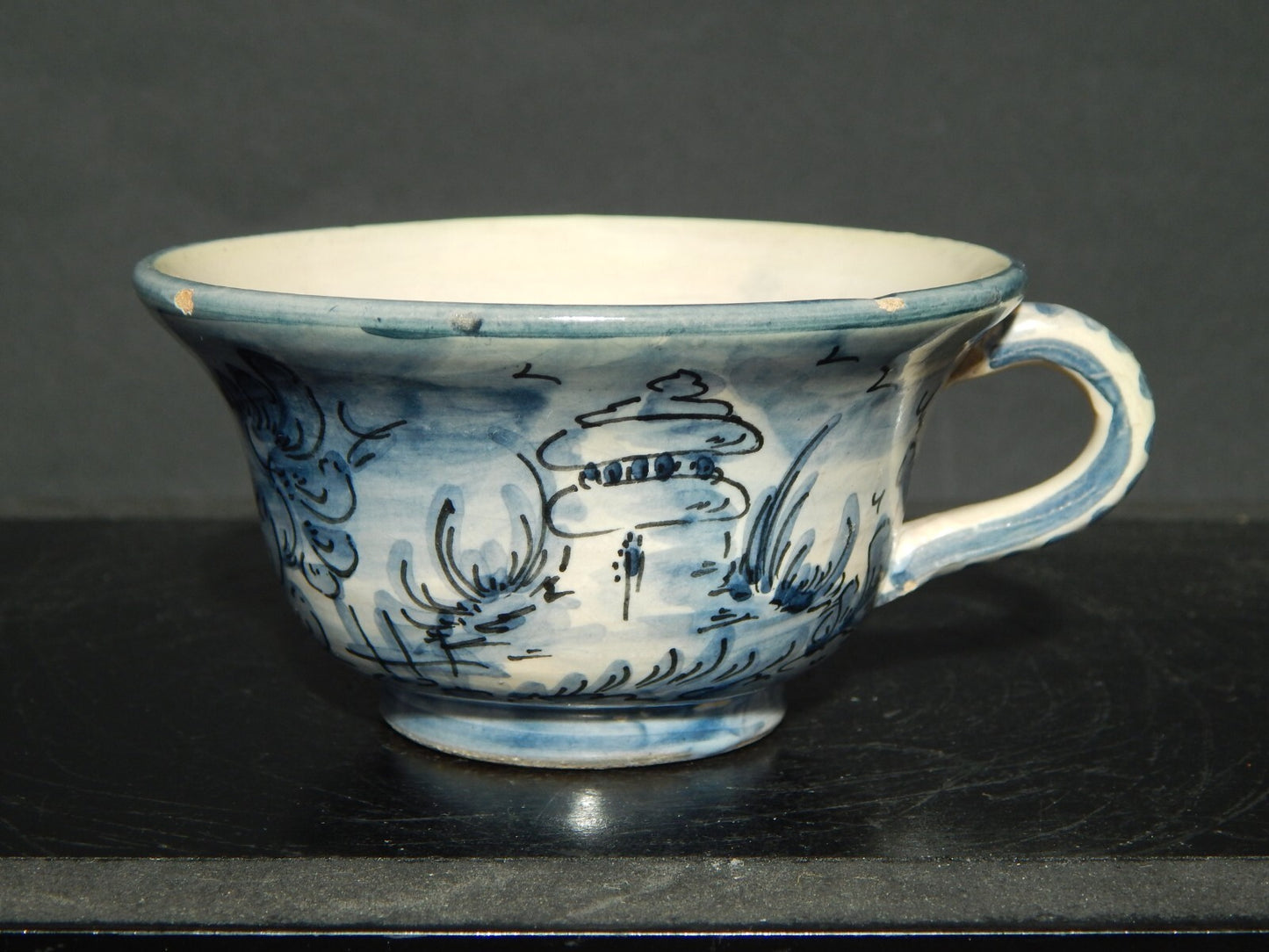 ANTICA TAZZA CERAMICA ALBISOLA ALBA DOCILIA FATTA DIPINTA A MANO PRIMO 900 #1743
