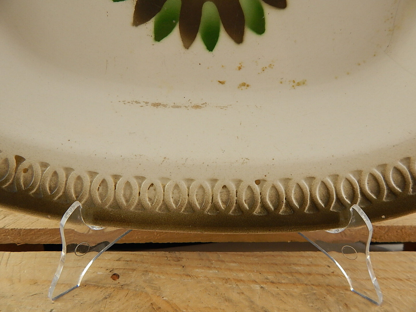 ANTICO RARO GRANDE VASSOIO CERAMICA LORENZO BELTRANDI MONDOVI' FINE 800