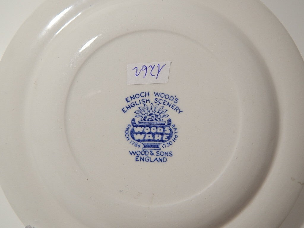 VINTAGE ENOCH WOOD'S ENGLISH SCENERY WOOD&SONS PIATTO DESSERT SEMI PORCELLANA