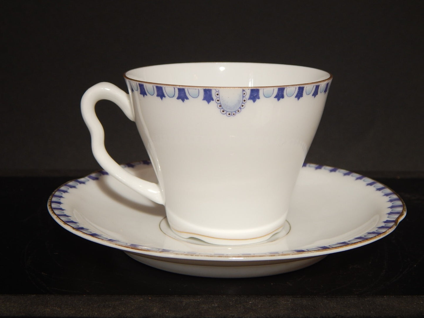 ANTICO LIBERTY DEL 1910 SERVIZIO 6 TAZZE TE' PORCELLANA J.Z.& CO PRE-ROSENTHAL