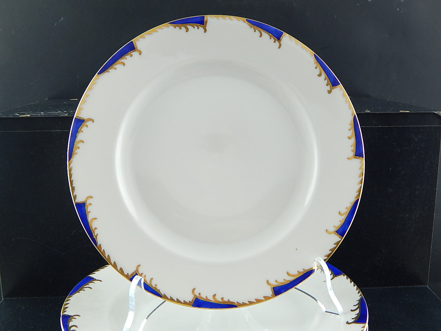 ANTICO ART DECO SERVIZIO 6 PIATTI DESSERT PORCELLANA BAUER&PFEIFFER WÜRTTEMBERG