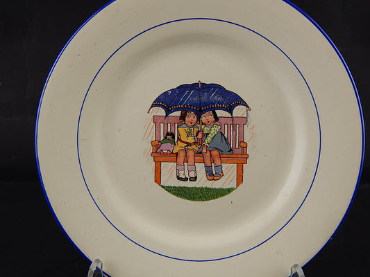 ANTICO RARO PIATTO COLLEZIONE INFANZIA CERAMICA FRANCESE E CHARBONNIER SALINS