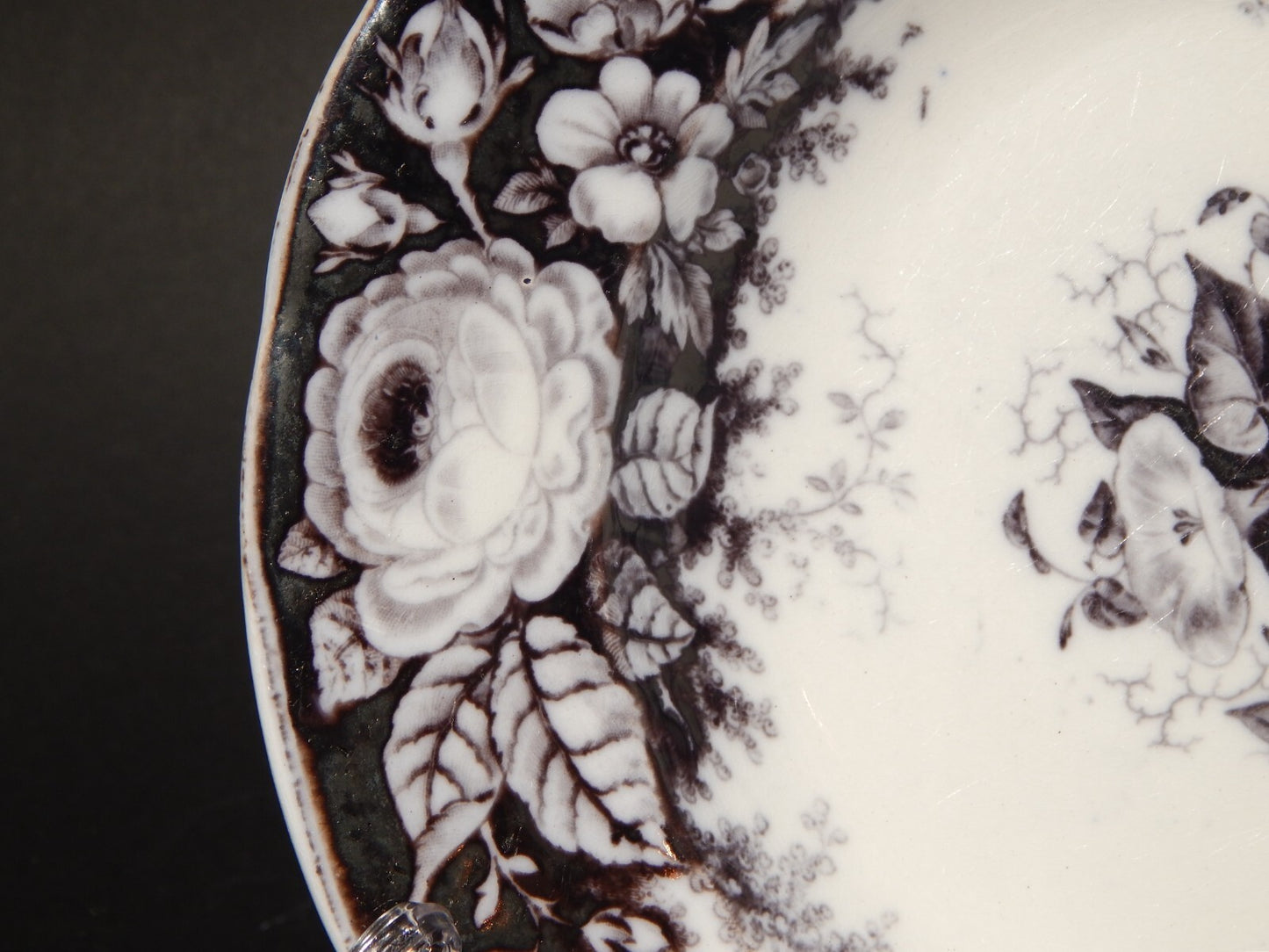 ANTICO PIATTO FONDO CERAMICA JARDINIERE VILLEROY & BOCH FINE '800 DIFETTO B1137