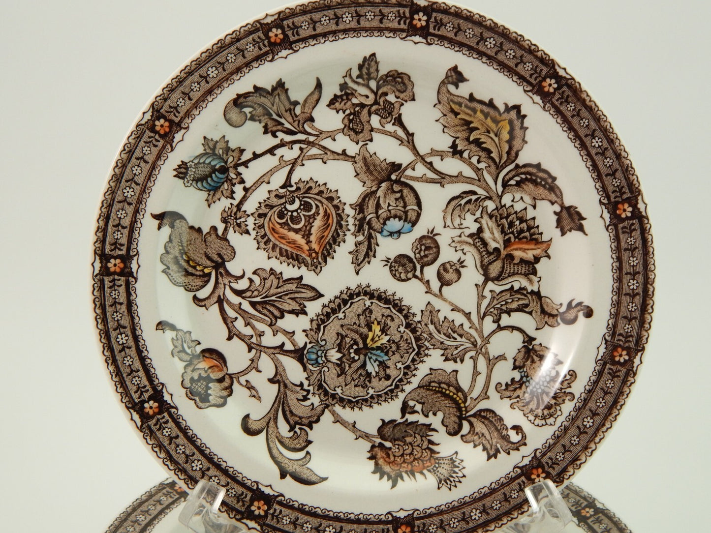 VINTAGE SET 6 PIATTI DOLCE SEMI PORCELLANA RIDGWAY 1792 STAFFORDSHIRE JACOBEAN