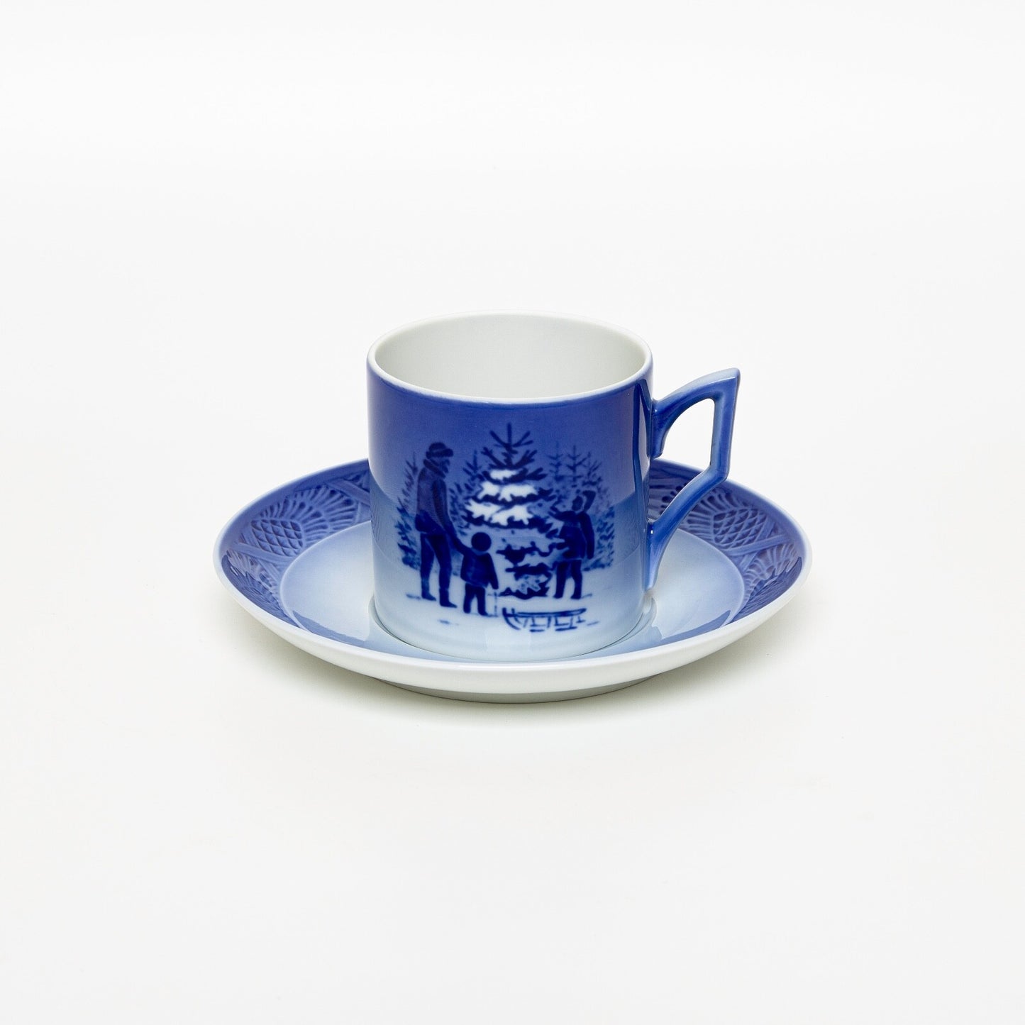 ROYAL COPENHAGEN PORCELLANA TAZZA DI NATALE 1979 ORIGINALE CON PIATTINO CM 7