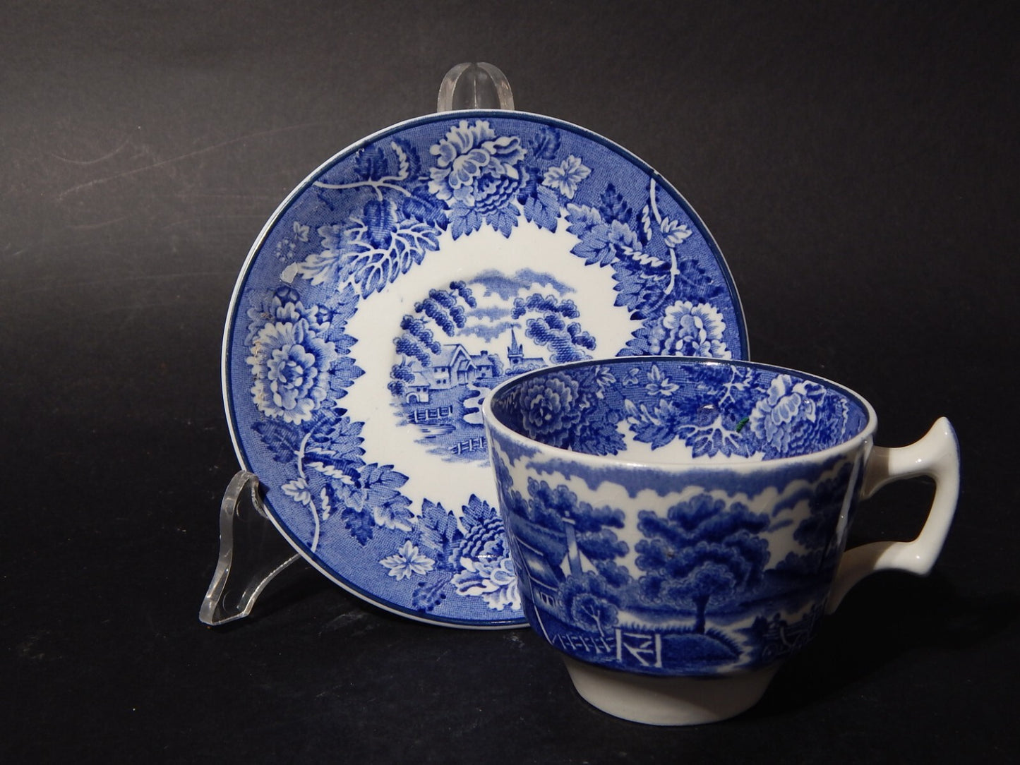 ANTICA TAZZA CERAMICA POTTERY ENOCH WOOD&SONS DECORO ENGLISH SCENERY X564