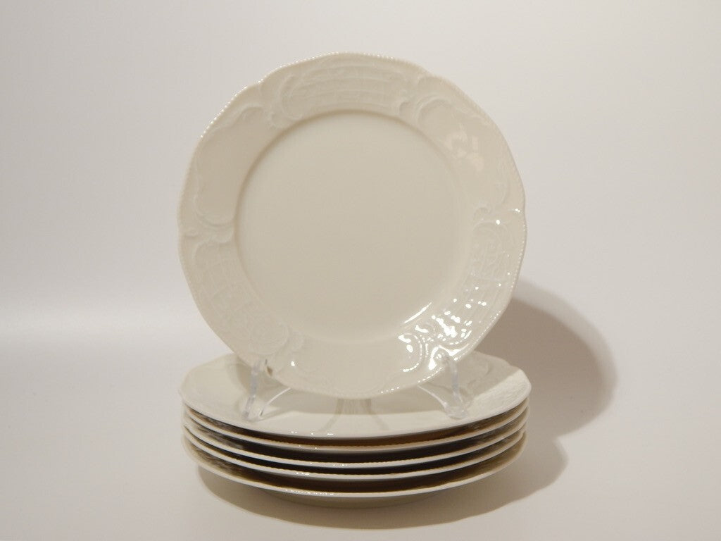 VINTAGE STILE ROCAILLE SERVIZIO 6 PIATTI DESSERT SANS SOUCI PORCELLANA ROSENTHAL