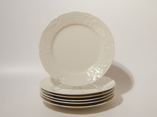 VINTAGE STILE ROCAILLE SERVIZIO 6 PIATTI DESSERT SANS SOUCI PORCELLANA ROSENTHAL