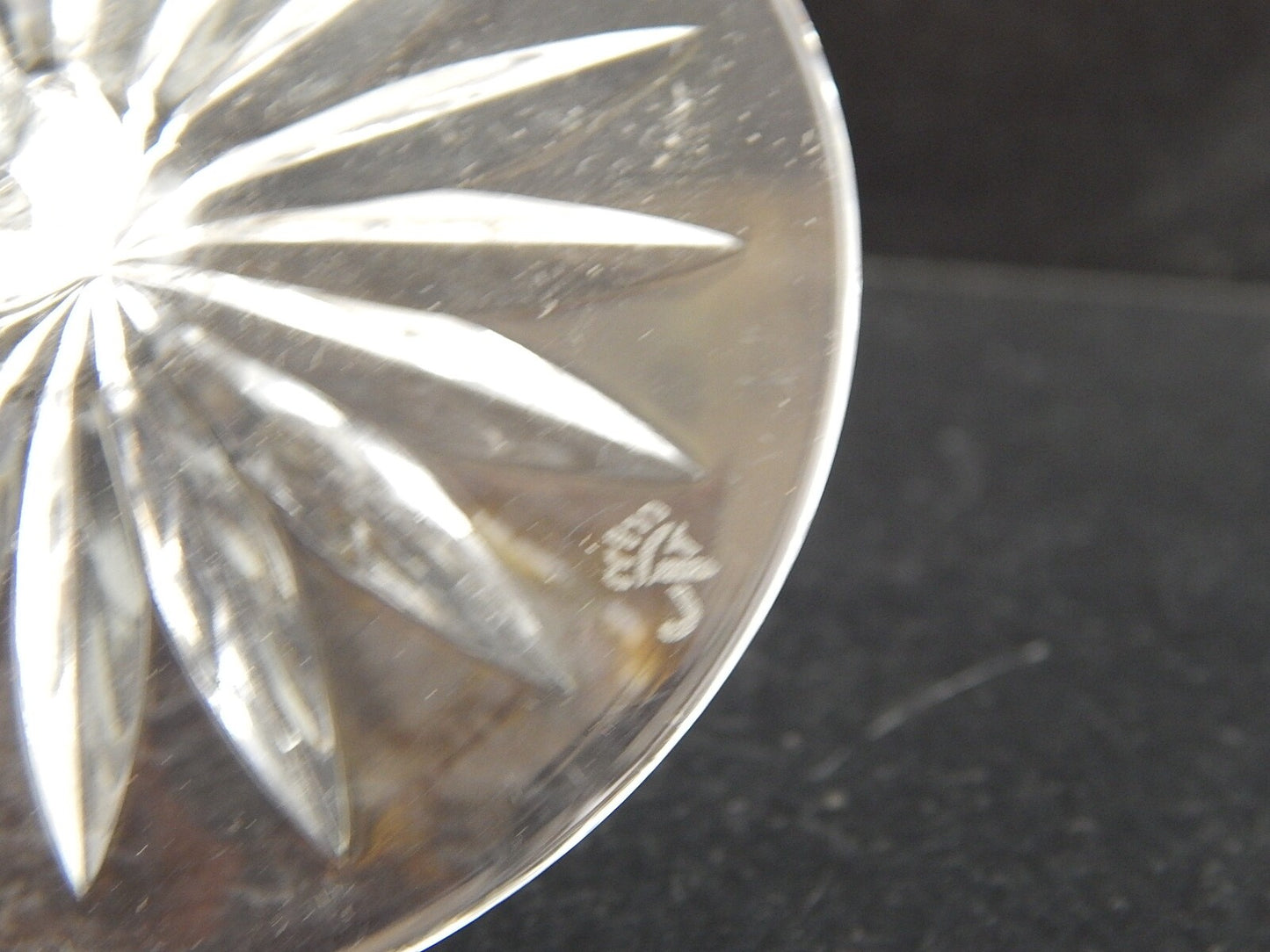 PREZIOSO VINTAGE BICCHIERE CALICE CRISTALLO GERMANIA MOLATO NACHTMANN AMBRA