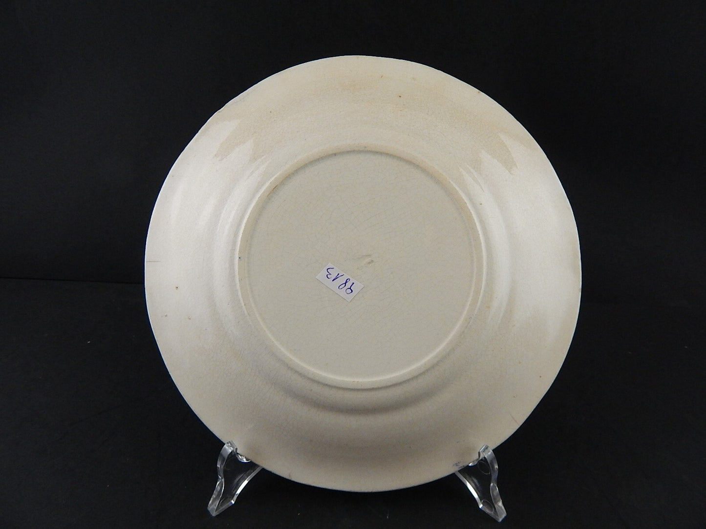 ANTICO PIATTO UMORISTICO CERAMICA FRANCESE SECONDA META' 800 IL CACCIATORE #9813