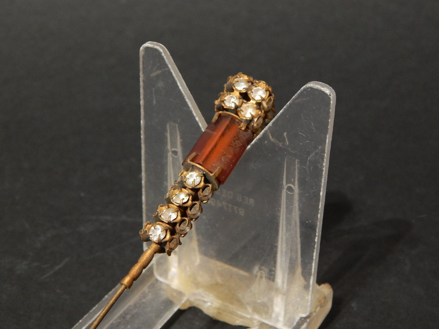 ACCESSORI ABBIGLIAMENTO EPOCA VITTORIANA ANTICO SPILLONE PER CAPPELLO