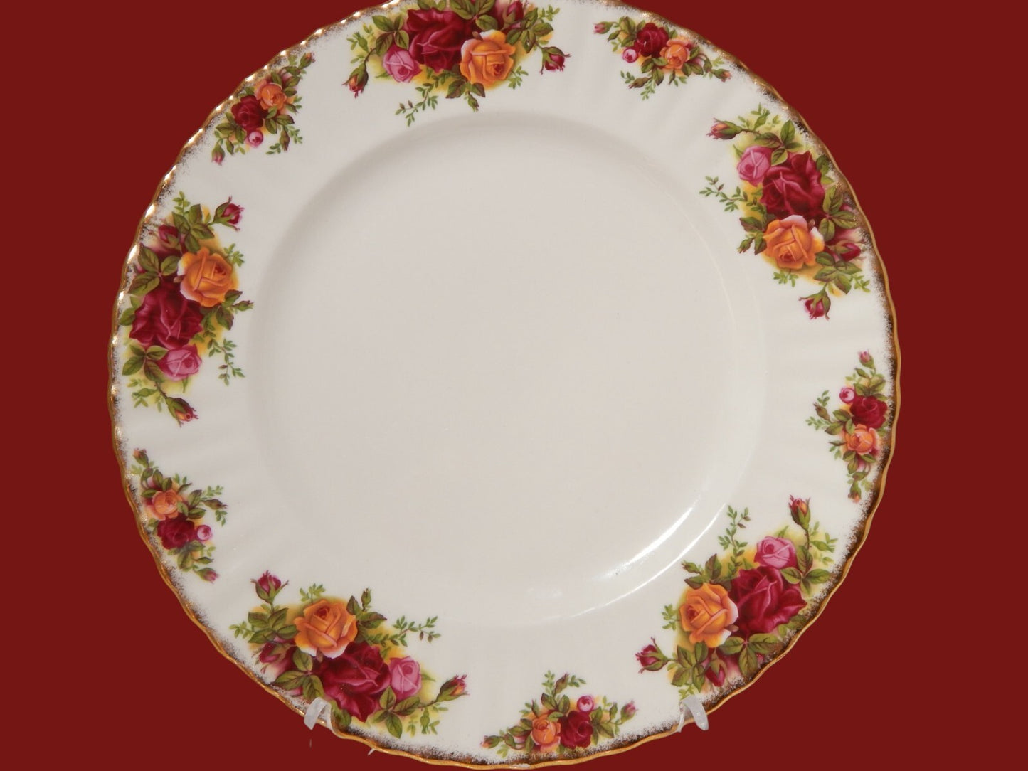 PORCELLANA ROYAL ALBERT OLD COUNTRY ROSES SERVIZIO 6 PIATTI ANTIPASTO INSALATA