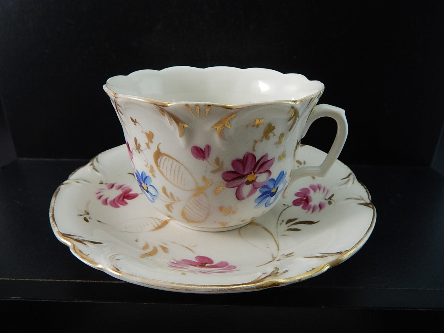 ANTICA TAZZA COLAZIONE IMPERO PORCELLANA VECCHIO PARIGI DIPINTA PRIMO 800