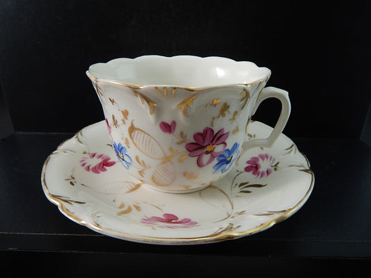 ANTICA TAZZA COLAZIONE IMPERO PORCELLANA VECCHIO PARIGI DIPINTA PRIMO 800