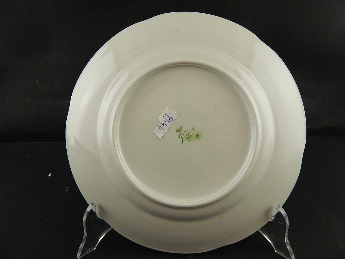 ANTICO RICHARD GINORI PIATTO PIANO PORCELLANA DECORO ROSA CANINA