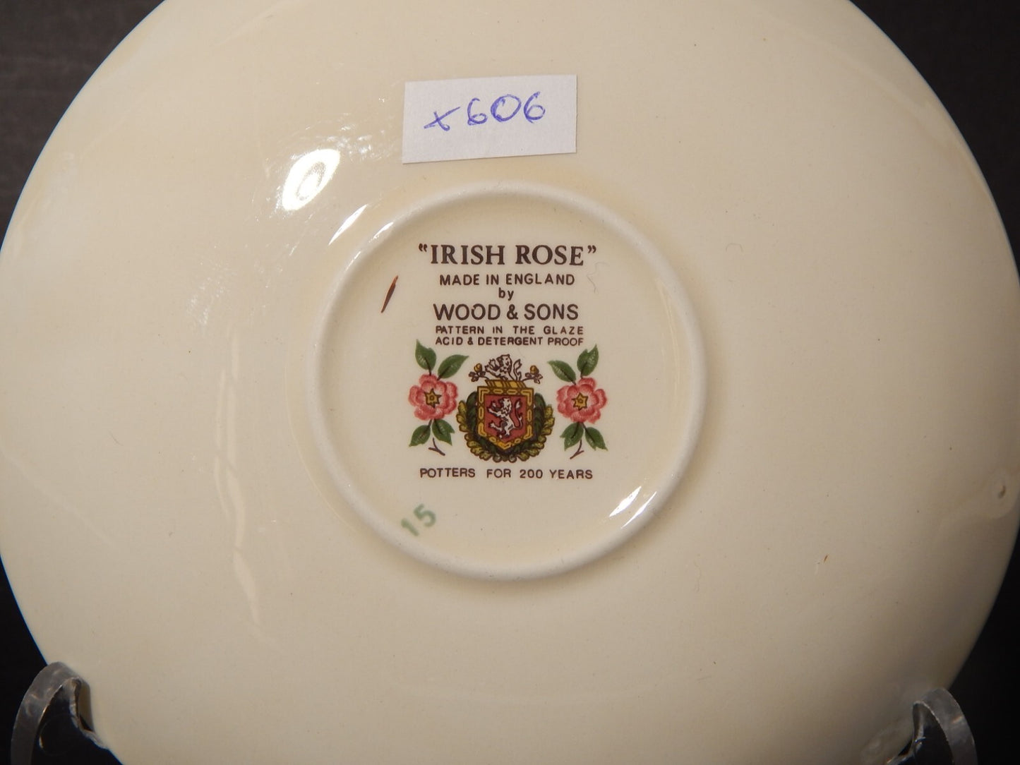 RETRO' RARA TAZZA TE' CERAMICA POTTERY WOOD&SONS DISEGNO "IRISH ROSE"