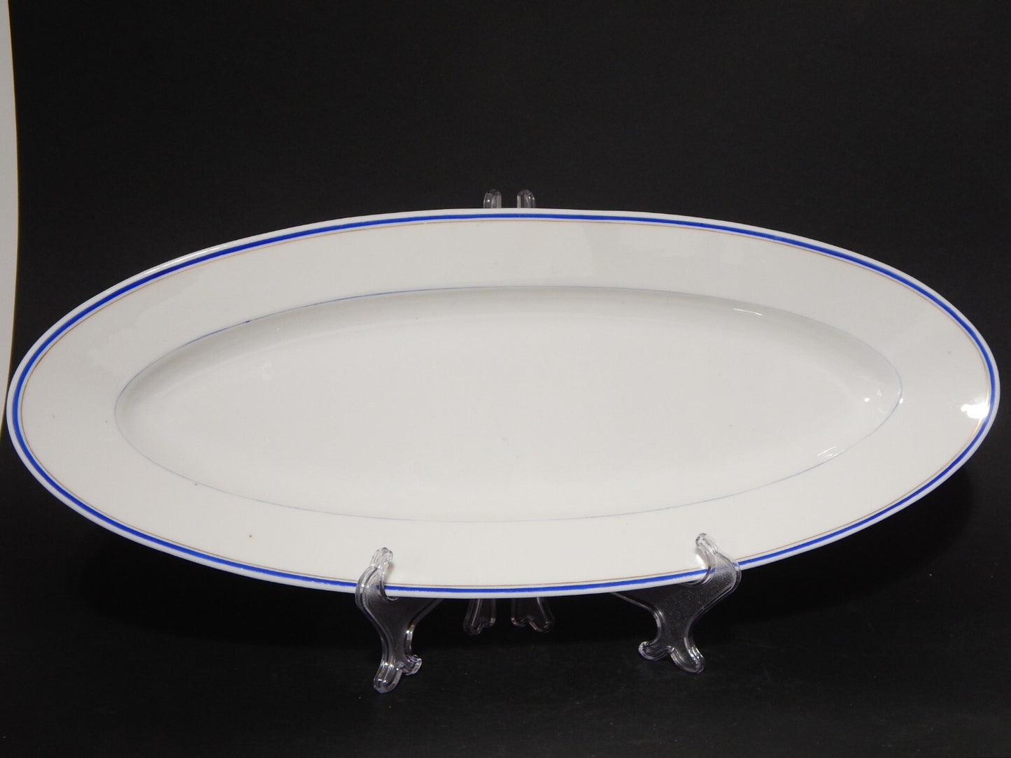 ANTICO VASSOIO PESCIERA PIATTO PORTATA IMPERO PORCELLANA GINORI DOCCIA XIX SEC.