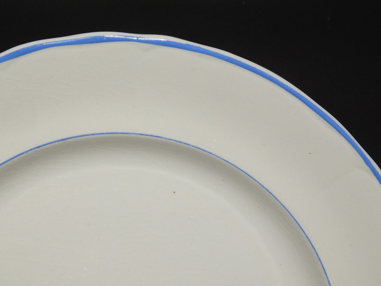 ANTICO SERVIZIO 6 PIATTI CERAMICA BIANCA PROFILO BLU RICHARD MILANO PRIMO 900