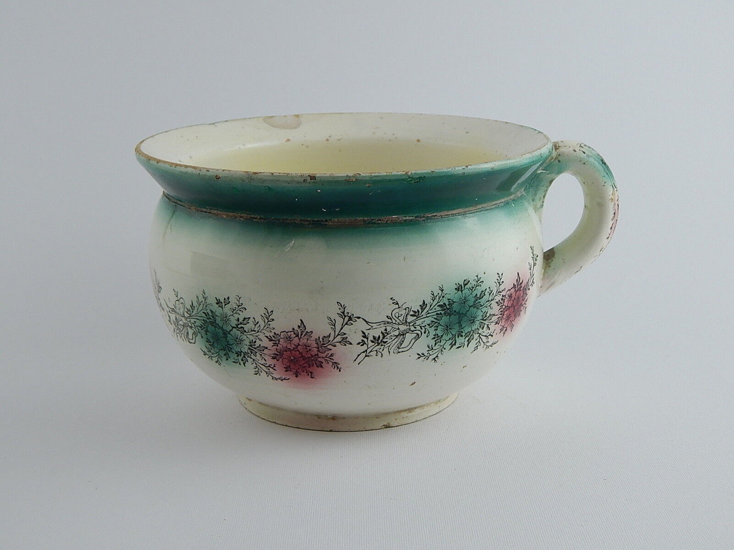 ANTICO VASO NOTTE PITALE CERAMICA PORCELLANA PRIMO NOVECENTO F. MUSSO MONDOVI'