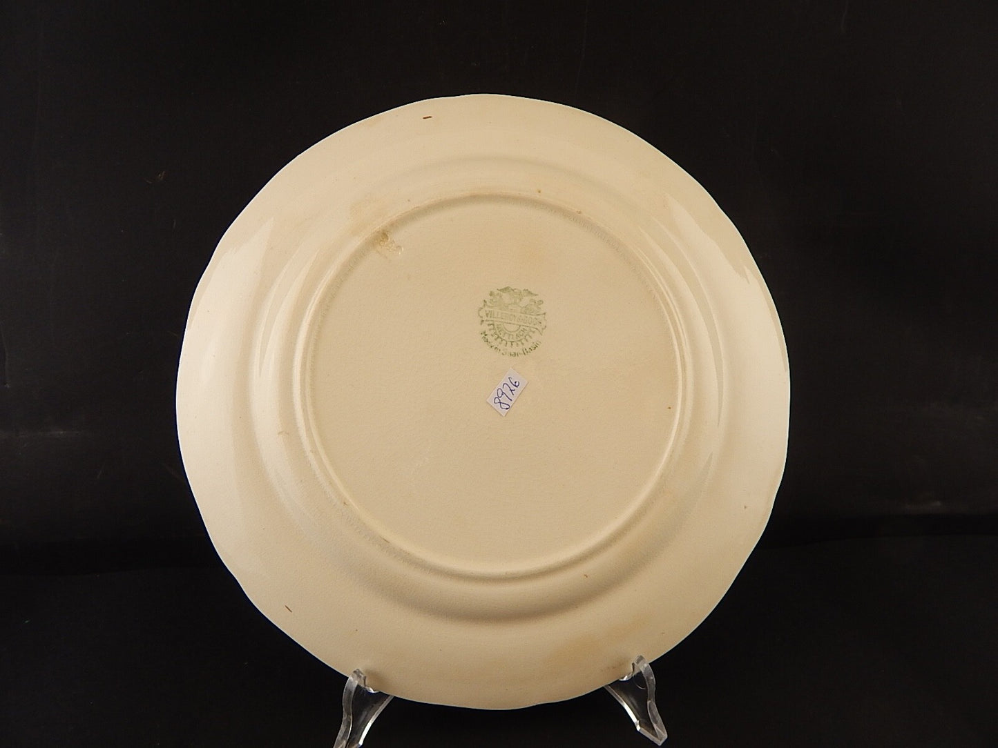 ANTICO SET 5 PIATTI PIANI PORCELLANA CREMA PROFILO ORO VILLEROY&BOCH METTLACH