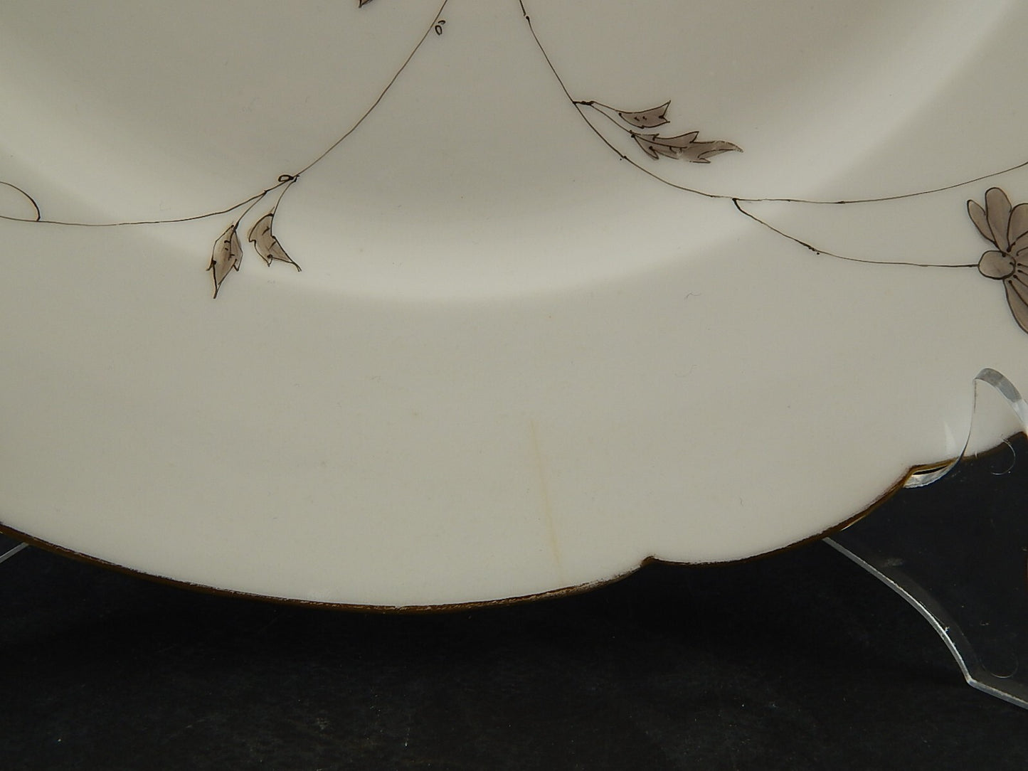 ANTICO PIATTO PORTATA VASSOIO PORCELLANA GINORI DOCCIA DEL 1926 DECORATO A MANO